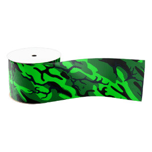 Alien Green Camo Grosgrain Lint