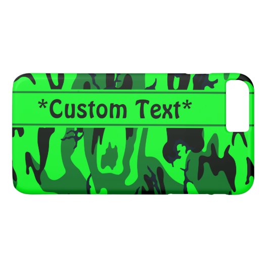 Alien Green Camo met aangepaste tekst Case-Mate iPhone Case (Achterkant (Horizontaal))