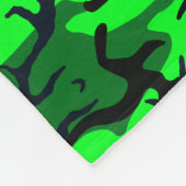 Alien Green Camo met aangepaste tekst Fleece Deken (Hoek)