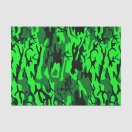 Alien Green Camo Tissuepapier