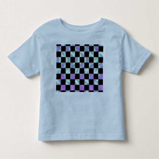Alien Green Checker Pattern Toddler's Shirt (Voorkant)