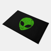 alien green head ufo science fiction extraterrestr deurmat (Schuin)