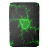 Alien Green Lightning Strikes in Pitch Black Badmat (Voorkant Verticaal)