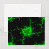 Alien Green Lightning Strikes in Pitch Black Briefkaart (Voorkant / Achterkant)
