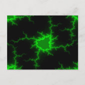 Alien Green Lightning Strikes in Pitch Black Briefkaart (Voorkant)
