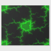 Alien Green Lightning Strikes in Pitch Black Cadeaupapier (Vlak)