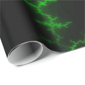 Alien Green Lightning Strikes in Pitch Black Cadeaupapier (Rol Hoek)