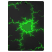 Alien Green Lightning Strikes in Pitch Black Klembord (Achterkant)