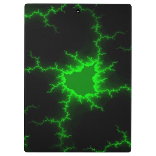 Alien Green Lightning Strikes in Pitch Black Klembord (Achterkant)