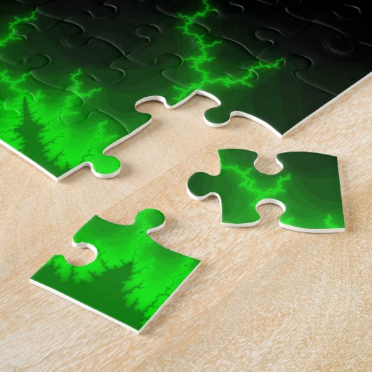 Alien Green Lightning Strikes in Pitch Black Legpuzzel (Zijkant)