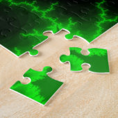 Alien Green Lightning Strikes in Pitch Black Legpuzzel (Zijkant)