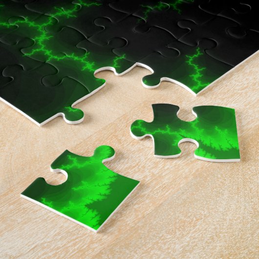 Alien Green Lightning Strikes in Pitch Black Legpuzzel (Zijkant)