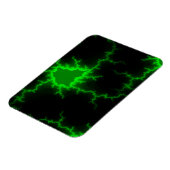 Alien Green Lightning Strikes in Pitch Black Magneet (Linkerzijde)
