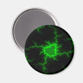 Alien Green Lightning Strikes in Pitch Black Magneet (Voorkant / Achterkant)