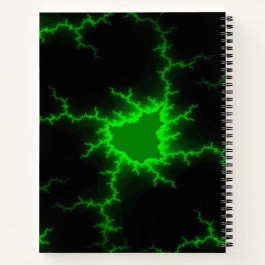 Alien Green Lightning Strikes in Pitch Black Notitieboek (Achterkant)