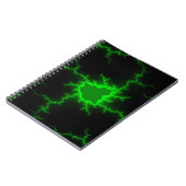 Alien Green Lightning Strikes in Pitch Black Notitieboek (Linkerzijde)