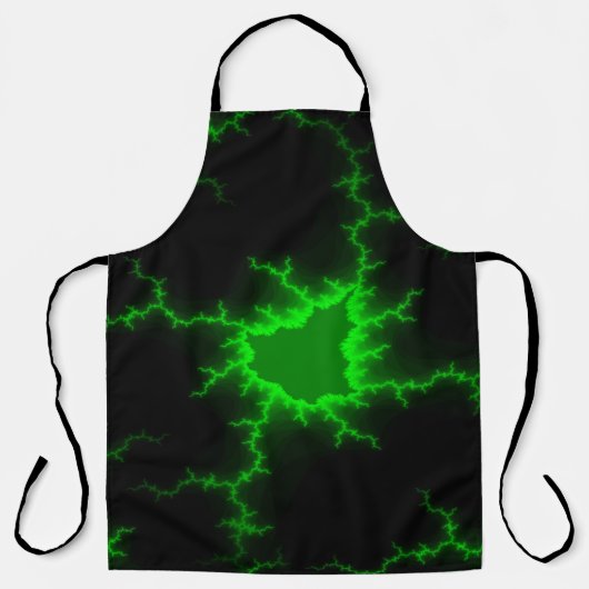 Alien Green Lightning Strikes in Pitch Black Schort (Voorkant)