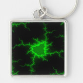 Alien Green Lightning Strikes in Pitch Black Sleutelhanger (Voorkant)