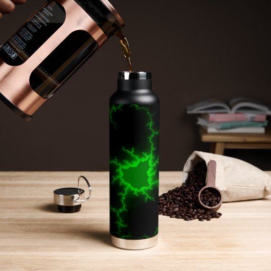 Alien Green Lightning Strikes in Pitch Black Waterfles (Koffie)