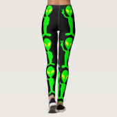 ALIEN GREEN MAN YOGA PANTS grappige LEGGINGS (Achterkant)