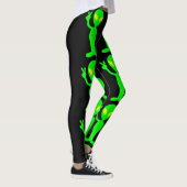 ALIEN GREEN MAN YOGA PANTS grappige LEGGINGS (Rechts)