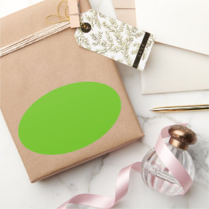 Alien Green Oval Sticker