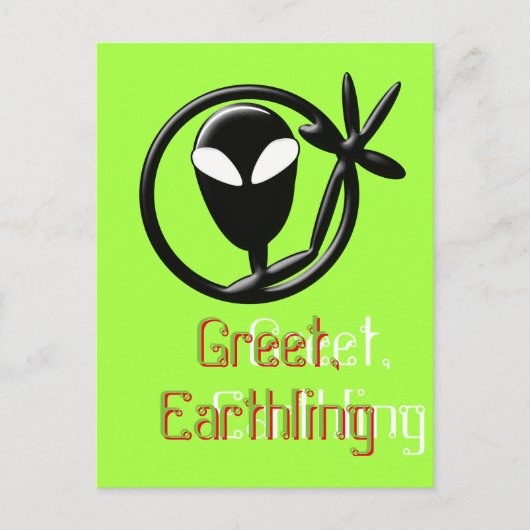 Alien Greeting Briefkaart (Voorkant)