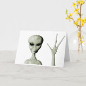 Alien greeting kaart (Gele Bloem)
