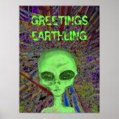 Alien Greeting Poster (Voorkant)