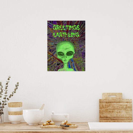 Alien Greeting Poster (Keuken)