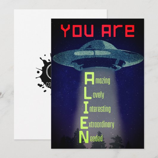 Alien Greetings Feestdagenkaart (Voorkant / Achterkant)