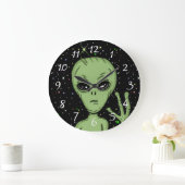 Alien Grey Starry-achtergrond buitenruimte Grote Klok (Huis)