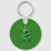 Alien Grille grün personalisierbar - Sleutelhanger (Voorkant)