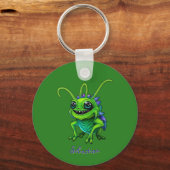 Alien Grille grün personalisierbar - Sleutelhanger (Voorkant)