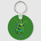 Alien Grille grün personalisierbar - Sleutelhanger (Achterkant)