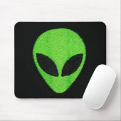 Alien, groen gezicht muismat (Met muis)