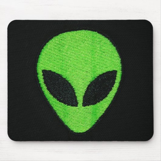 Alien, groen gezicht muismat (Voorkant)