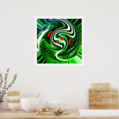 Alien-groene-planart Poster (Keuken)