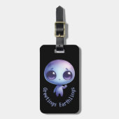 Alien – Groeten aardbewoners Bagagelabel (Voorkant verticaal)