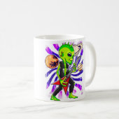 Alien Guitarist Playing Electric Guitar Ufo Rock M Koffiemok (Voorkant rechts)