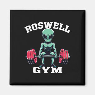 Alien Gym Grappige Ufo Roswell Bodybuilding Fitnes Magneet