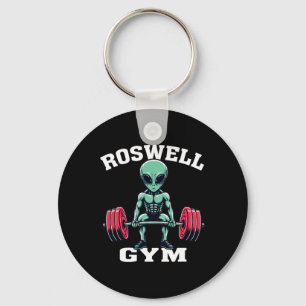 Alien Gym Grappige Ufo Roswell Bodybuilding Fitnes Sleutelhanger