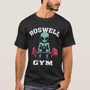 Alien Gym Grappige Ufo Roswell Krachttraining Fitn T-shirt