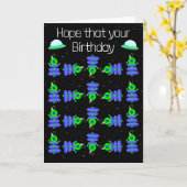 Alien Gymnast Verjaardag Kaart door Jo Afbeeldinge (Gele Bloem)