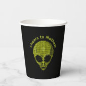 Alien Halftone Aangepaste tekst papieren beker (Achterkant)