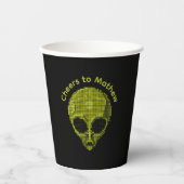 Alien Halftone Aangepaste tekst papieren beker (Voorkant)