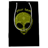 Alien Halftone Custom Tekst Cadeautas (Voorkant)