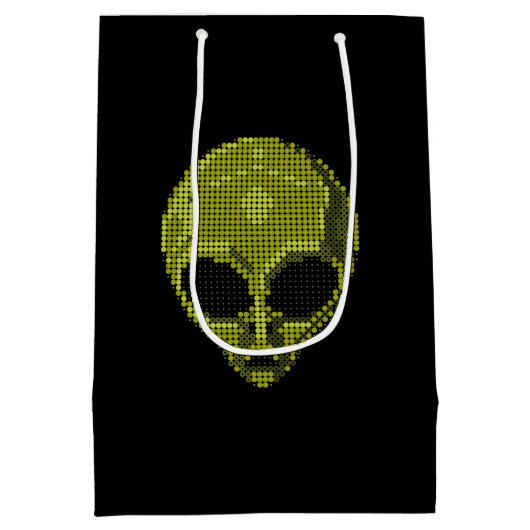 Alien Halftone Custom Tekst Cadeautas (Achterkant)