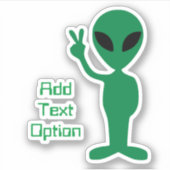Alien - Hallo Human Sticker (Voorkant)