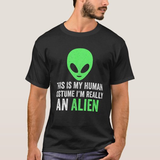 Alien Halloween, Alien Hallowen Costume, Girl Boy T-shirt (Voorkant)
